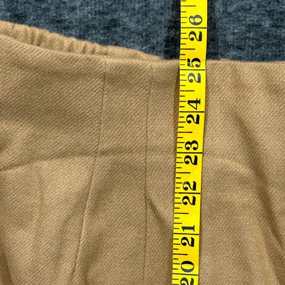 Vintage Lined 100% Wool Beige Tan Pencil Skirt Size 10 Office Career Work Slit - Picture 12 of 15